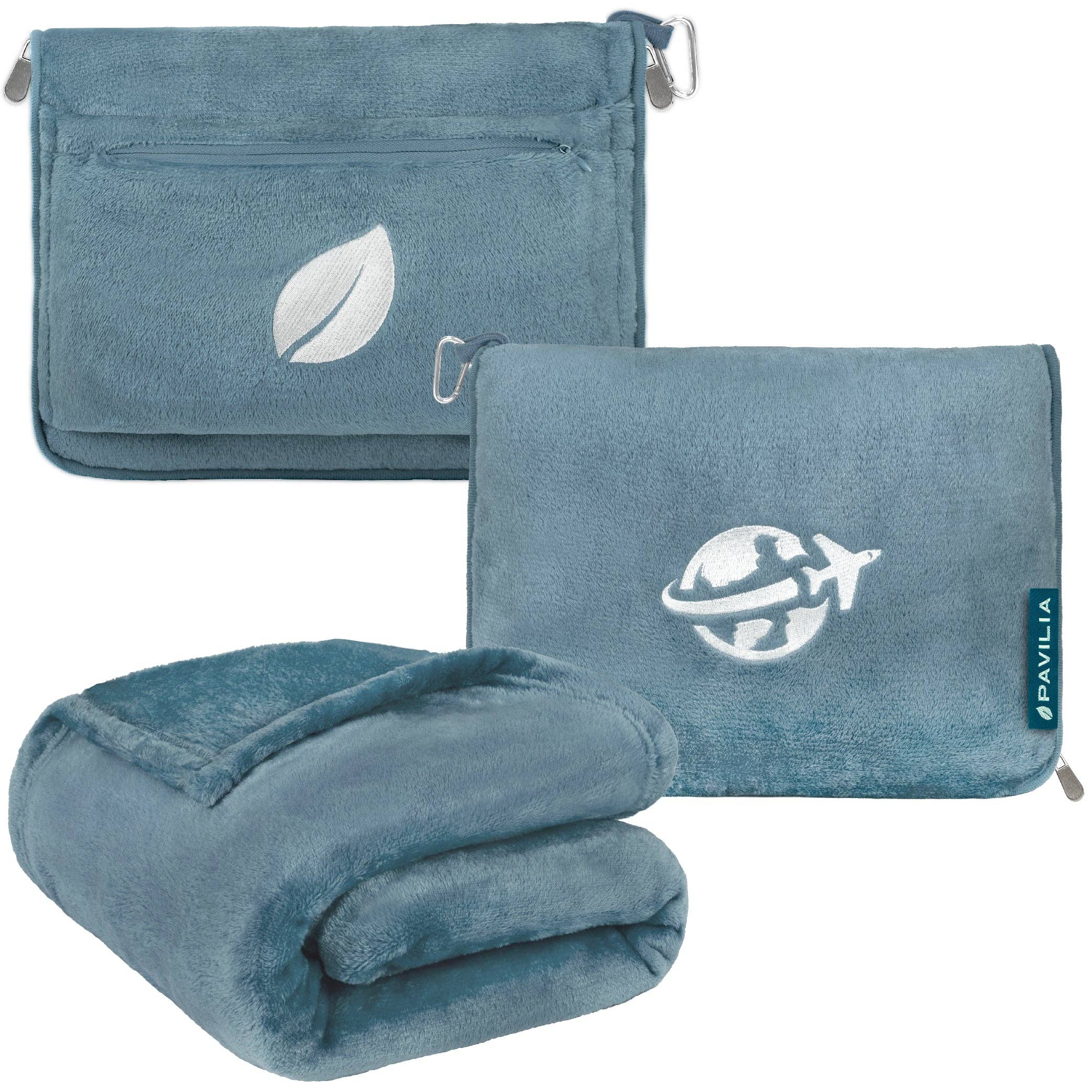 Pavilia - Vente Couvertures de voyage - Coussin de voyage en polaire portable6