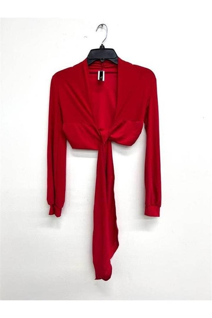 Uptown Apparel - Wholesale Knit Top - Women's - T5896 Front Knot Tie Crop Top14