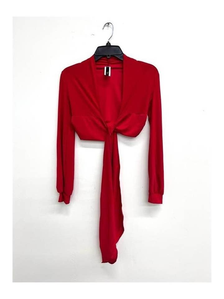 Uptown Apparel - Wholesale Knit Top - Women's - T5896 Front Knot Tie Crop Top14