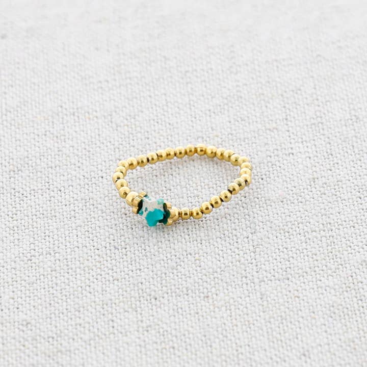 Stone Star Steel Ring for wholesale by Sonata