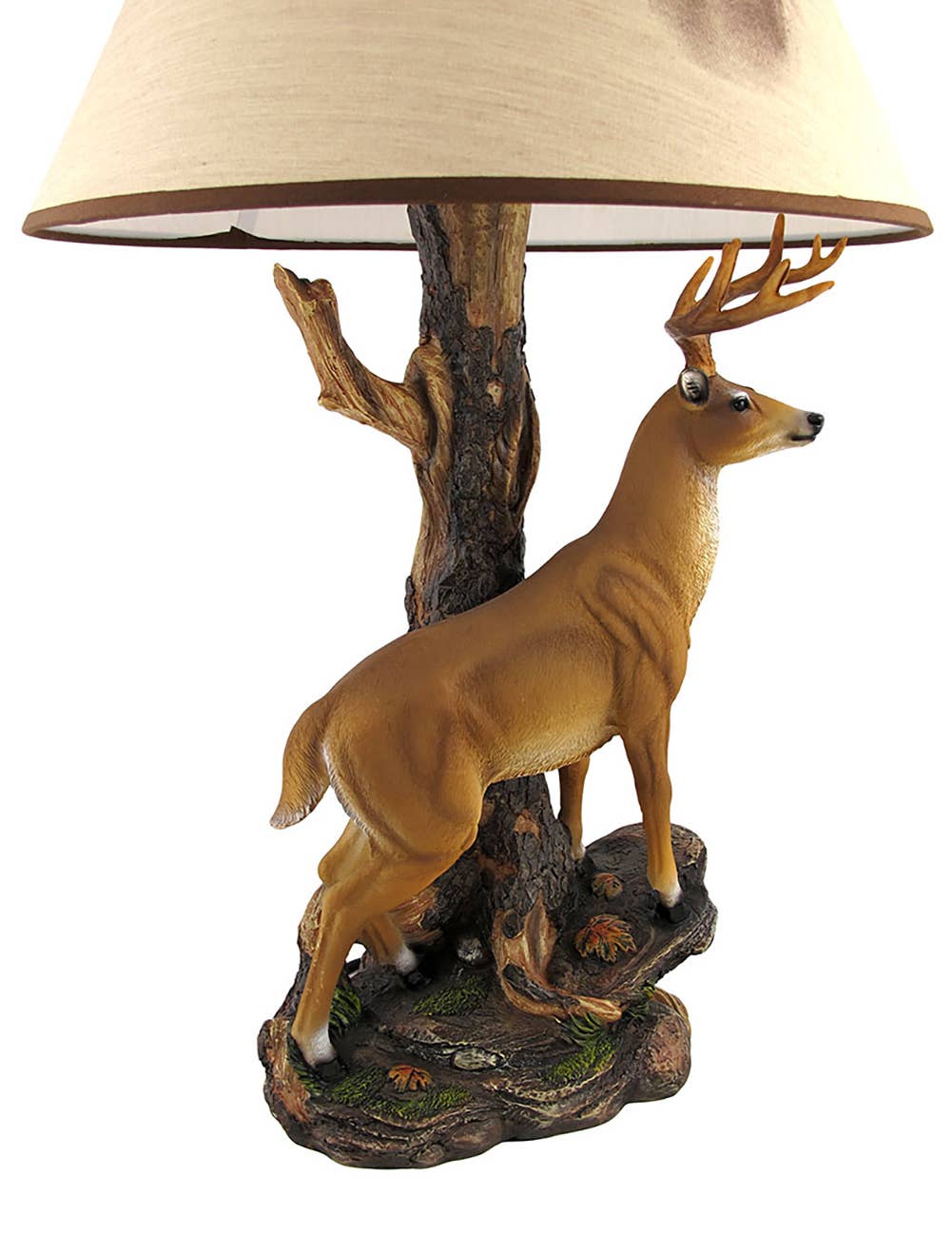 Zeckos - Wholesale Accent/Desk Lamp - 12 Point Buck Table Lamp with Deer Printed Shade2