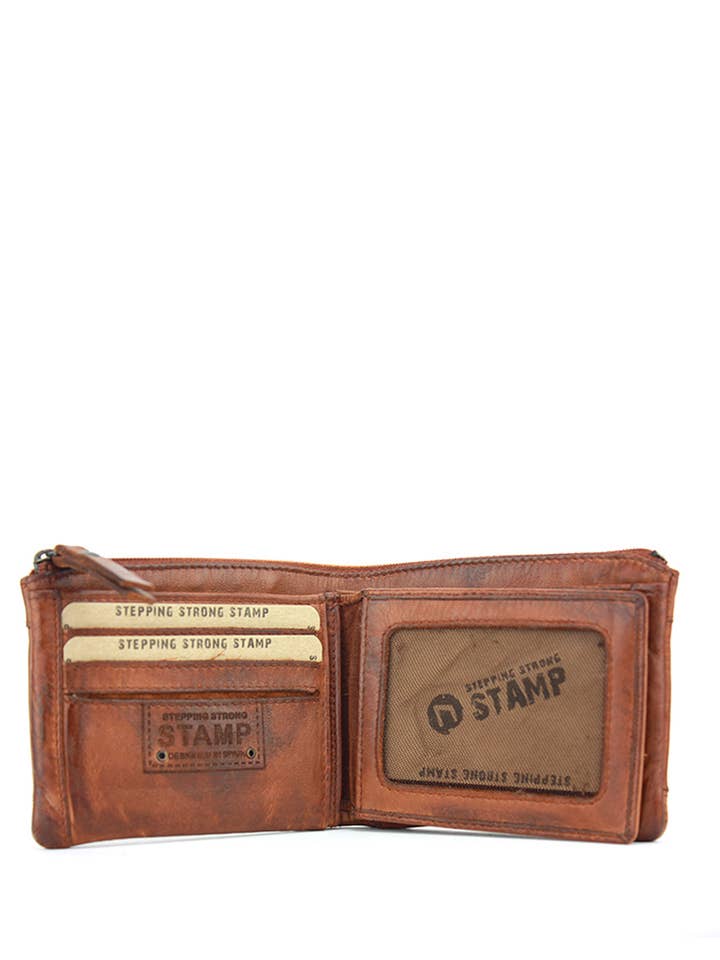 Stempel Herrenbrieftasche aus lederfarbenem Leder für den Großhandel von Stamp