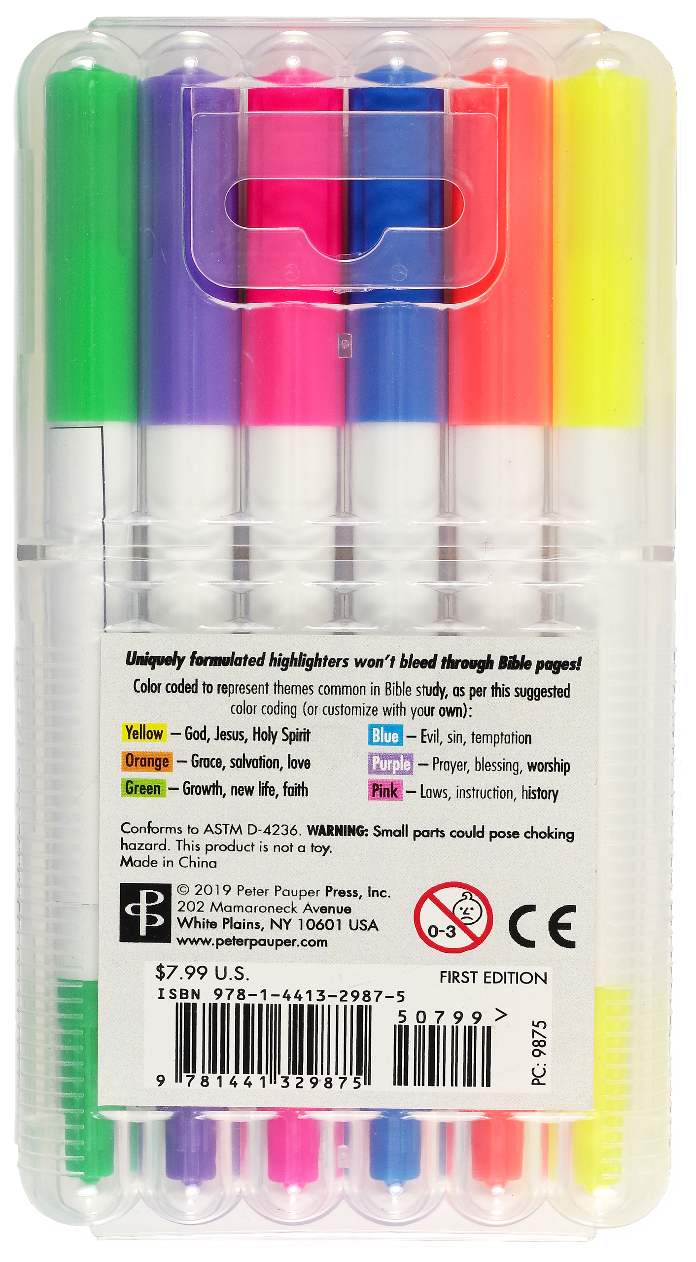 Peter Pauper Press - Wholesale Pen - Dual-Tip Bible Highlighters (Set of 6)3