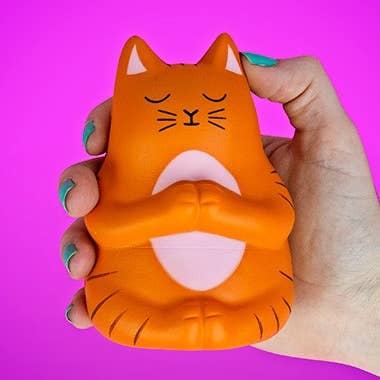 Meowditation Stress Toy for wholesale by Gift Republic