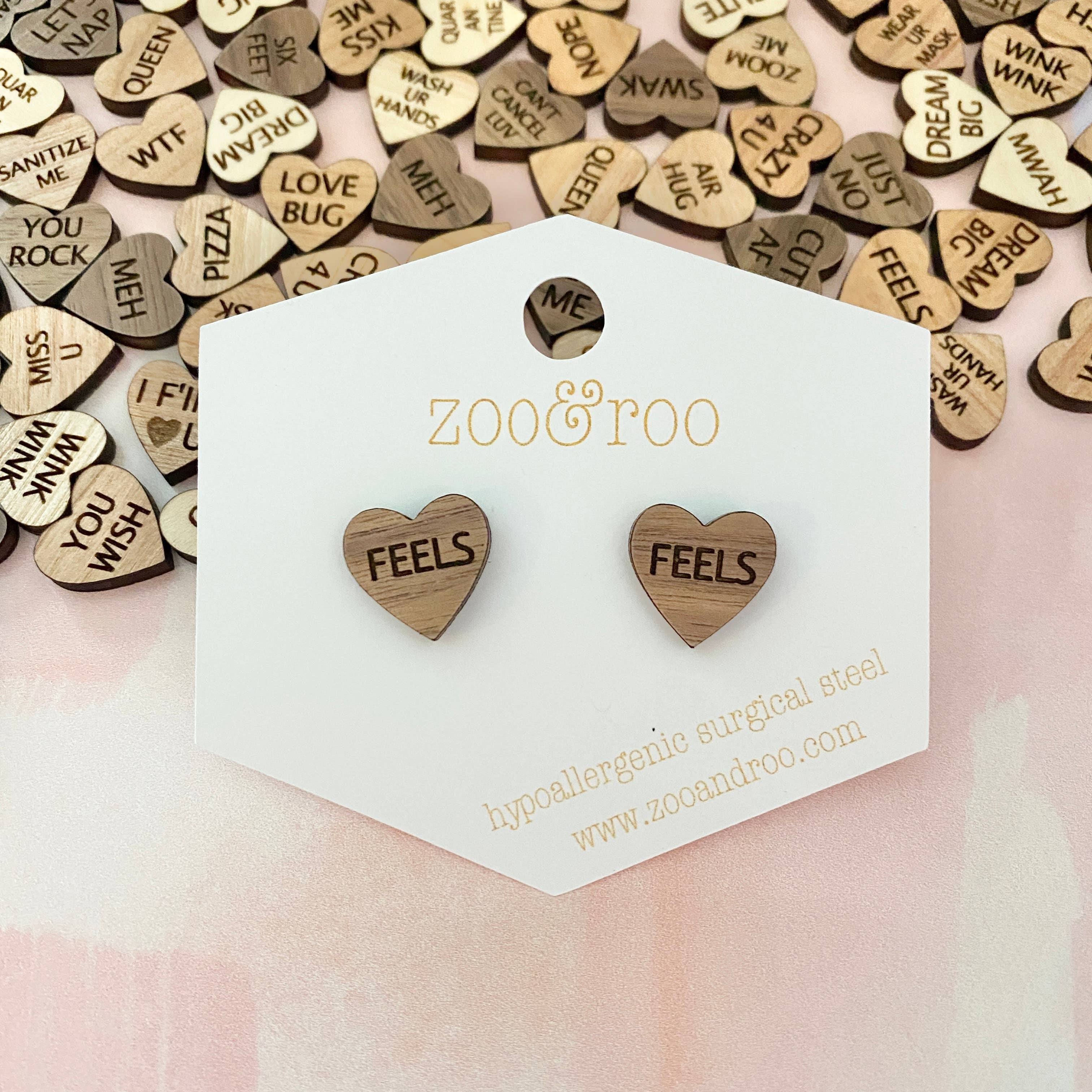 zoo&roo - Wholesale Jewelry Set - Set of 36 Conversation Heart Studs | Valentines Day earrings2