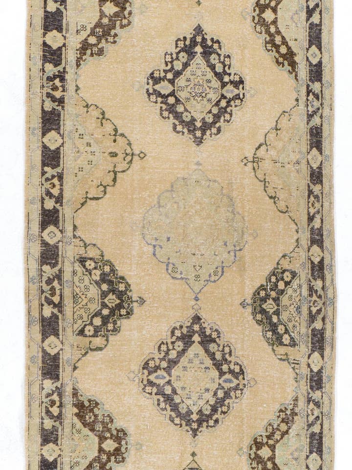 5x12.4 Ft Vintage Stair Runner Rug, Handmade Corridor Carpet for wholesale by Rug Specialist LLC.
