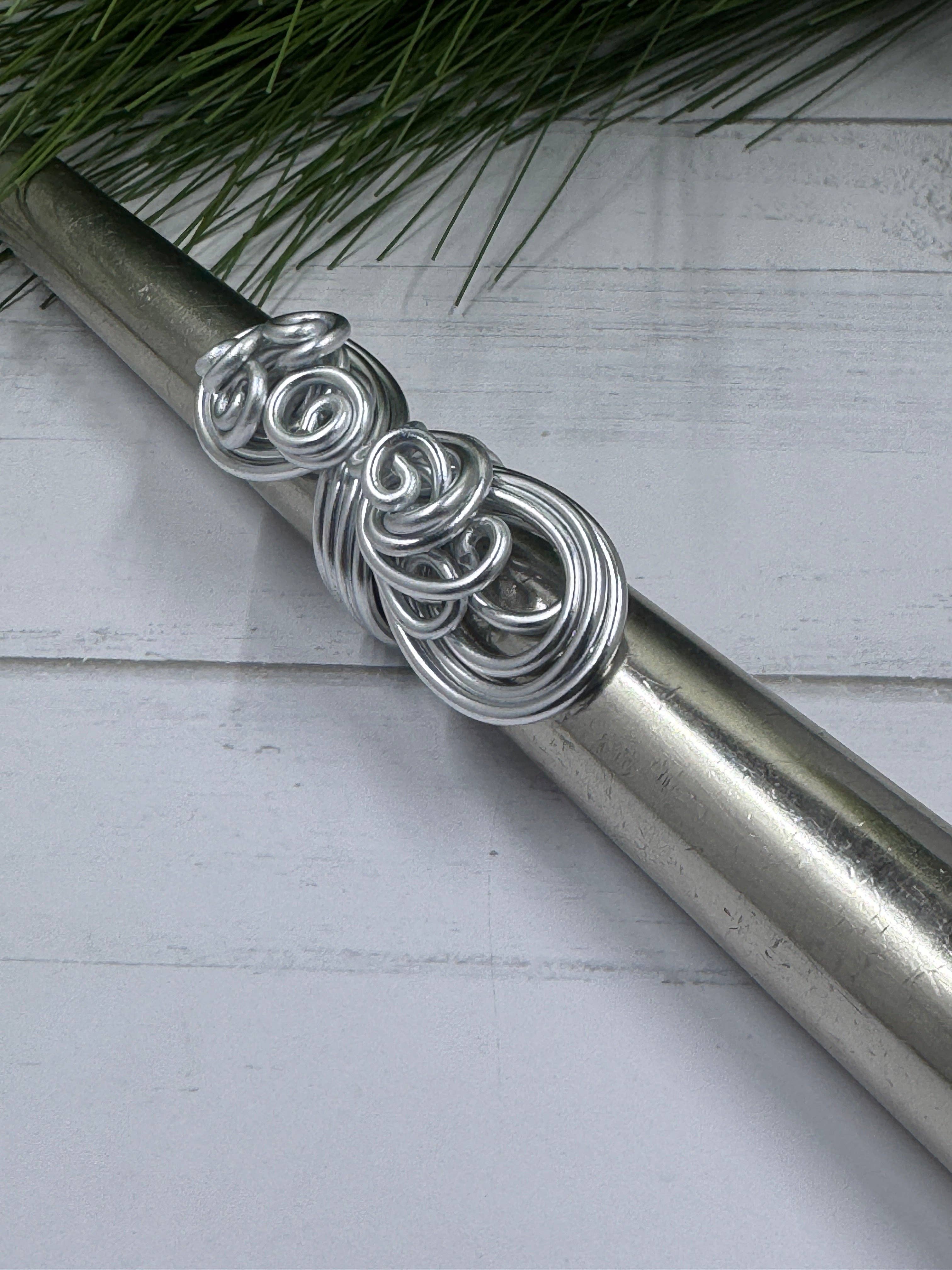 Jewelry With Me - Wholesale Cocktail/Statement Ring - Big cocktail ring, Wire Wrapped Statement ring, Silver wire wrapped ring, adjustable ring, aluminum wire ring, chunky ring, long ring5