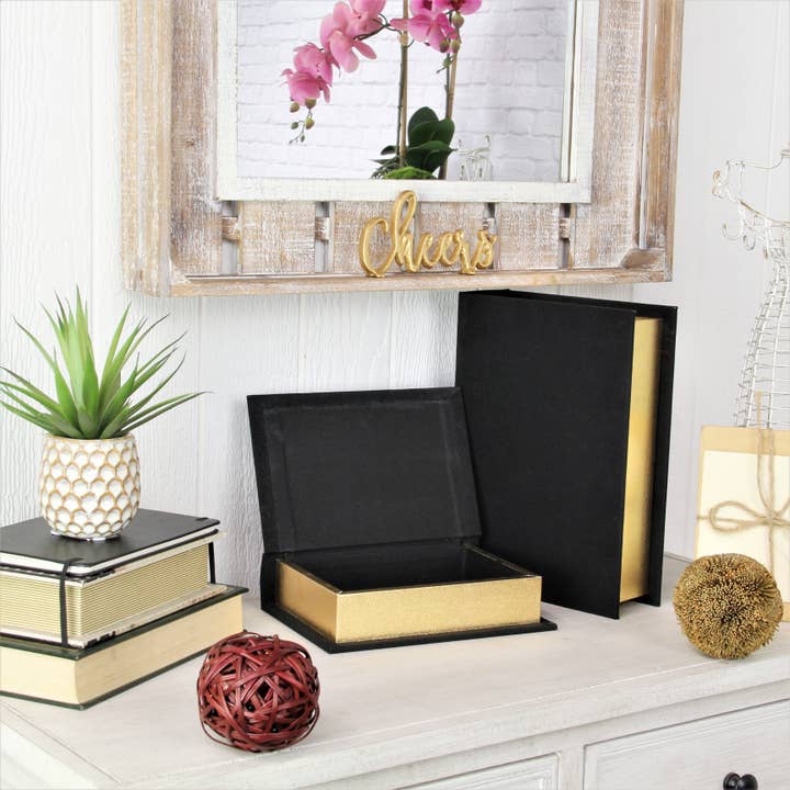 Cheungs Home Decor - Vente Boîtes décoratives - Coffret à livres en lin Canter Isle27