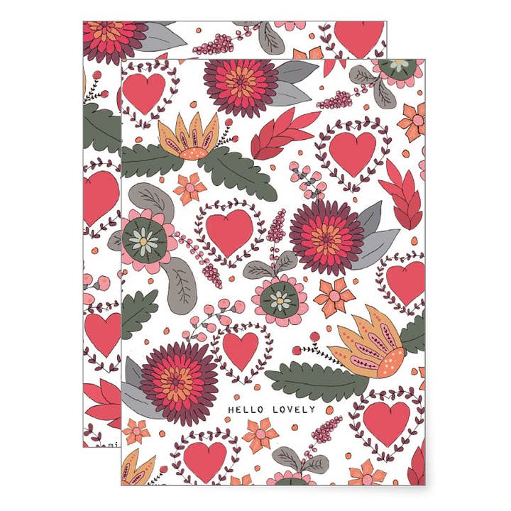Hello lovely | folding card for wholesale by MIAO Papeterie