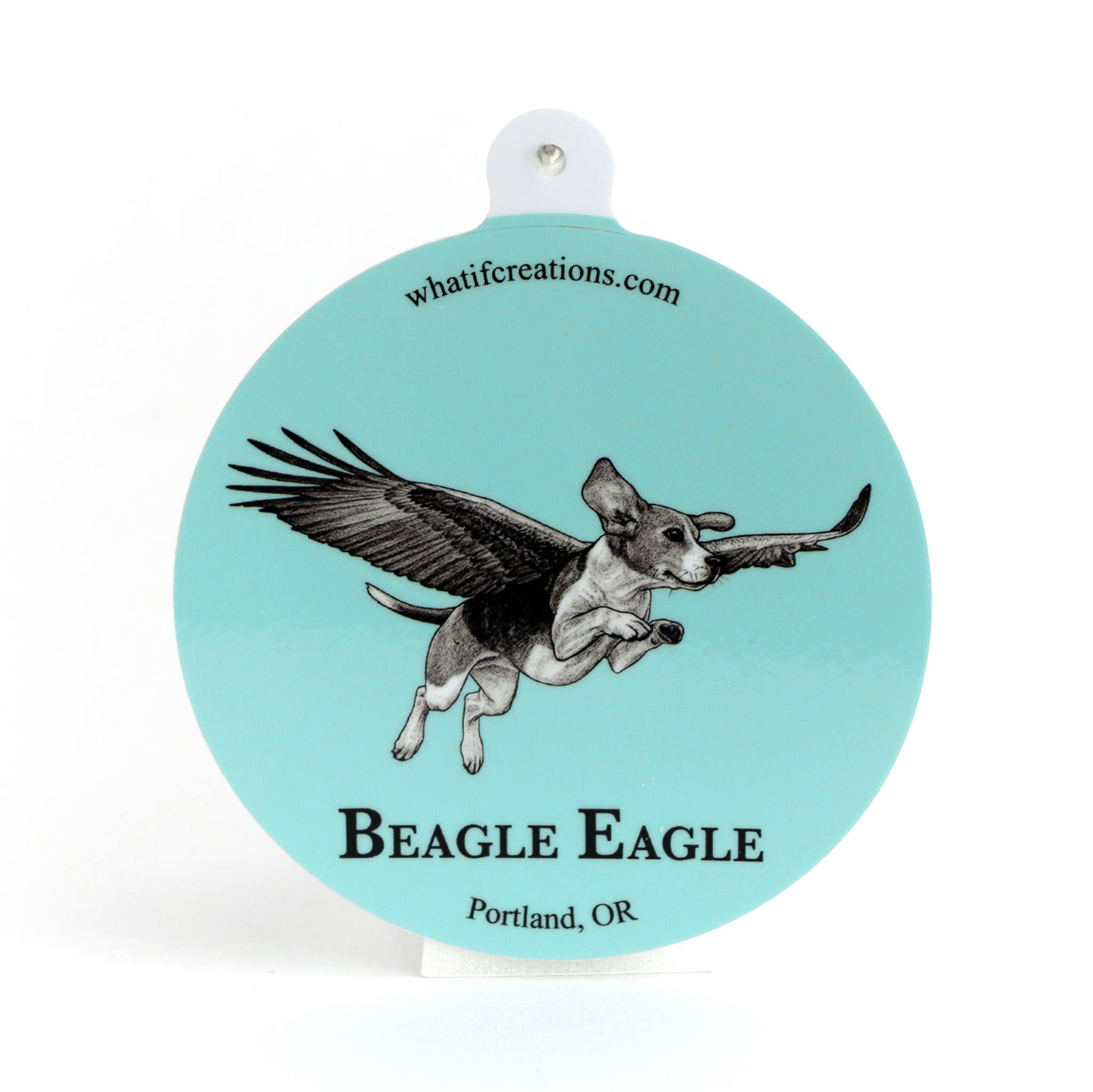 Whatif Creations – Großhandel Aufkleber – Beagle Eagle 3" Vinyl-Aufkleber