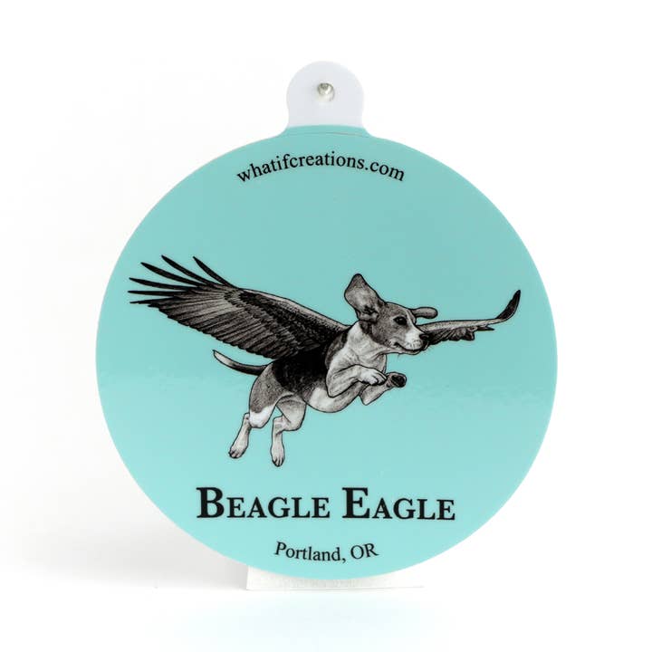 Whatif Creations – Großhandel Aufkleber – Beagle Eagle 3" Vinyl-Aufkleber0
