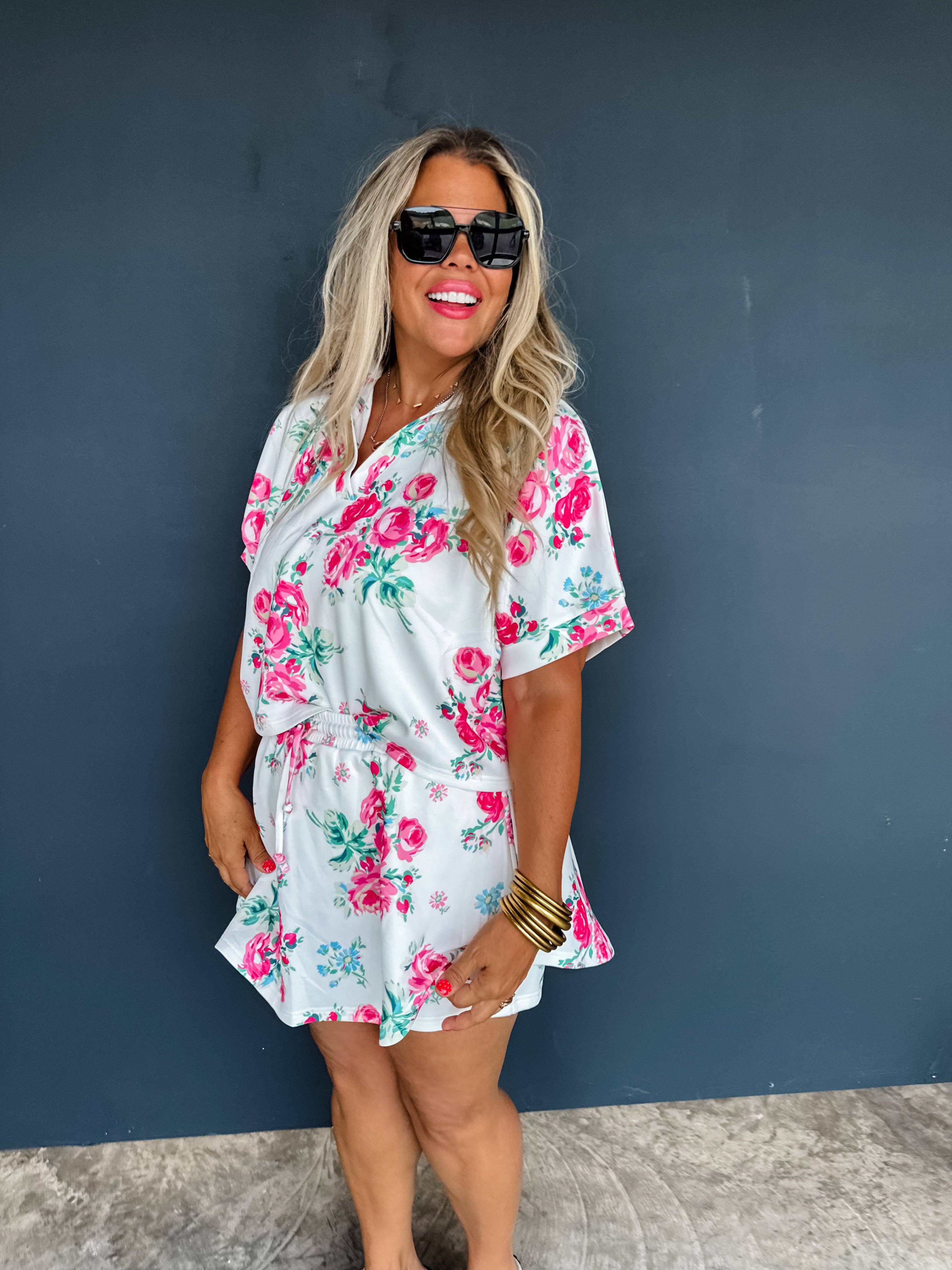 BLAKELEY - Vente Ensemble haut et jupe - Femme - ENSEMBLE JUPE-SHORT FLORAL CHAUD À REPÉRER6