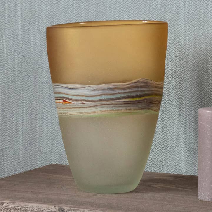 Vaso Marcellus Frosted Citrine per la vendita all'ingrosso da parte di Riva Home