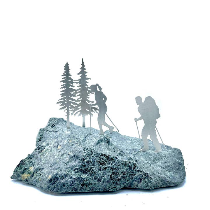 Vermont Rocks! - Wholesale Sculpture - Hiking Sculpture. Truly Unique Gift, Stainless Steel And Sto
