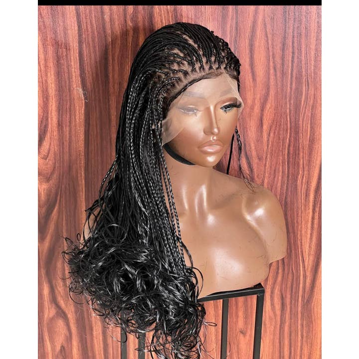 Lamuskwigs - Wholesale Wig/Hair Piece - Curly Box Braided wig for black women full lace goddess wig5