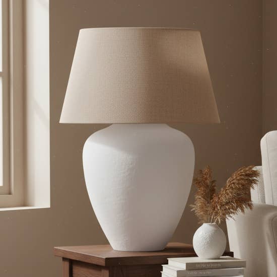 Table Lamp Mano│White for wholesale by Plumeria Home Decor and Design