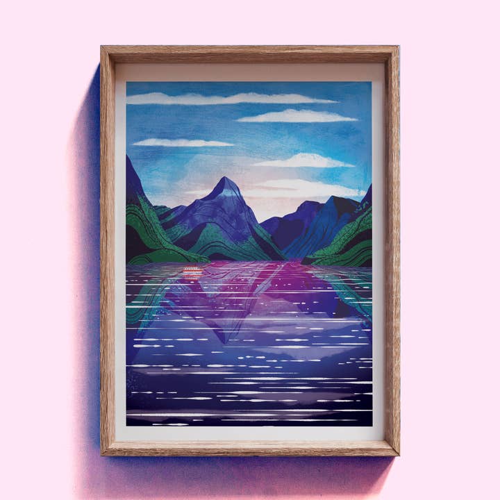 Milford Sound Giclee Art Print for wholesale by Hello Grimes