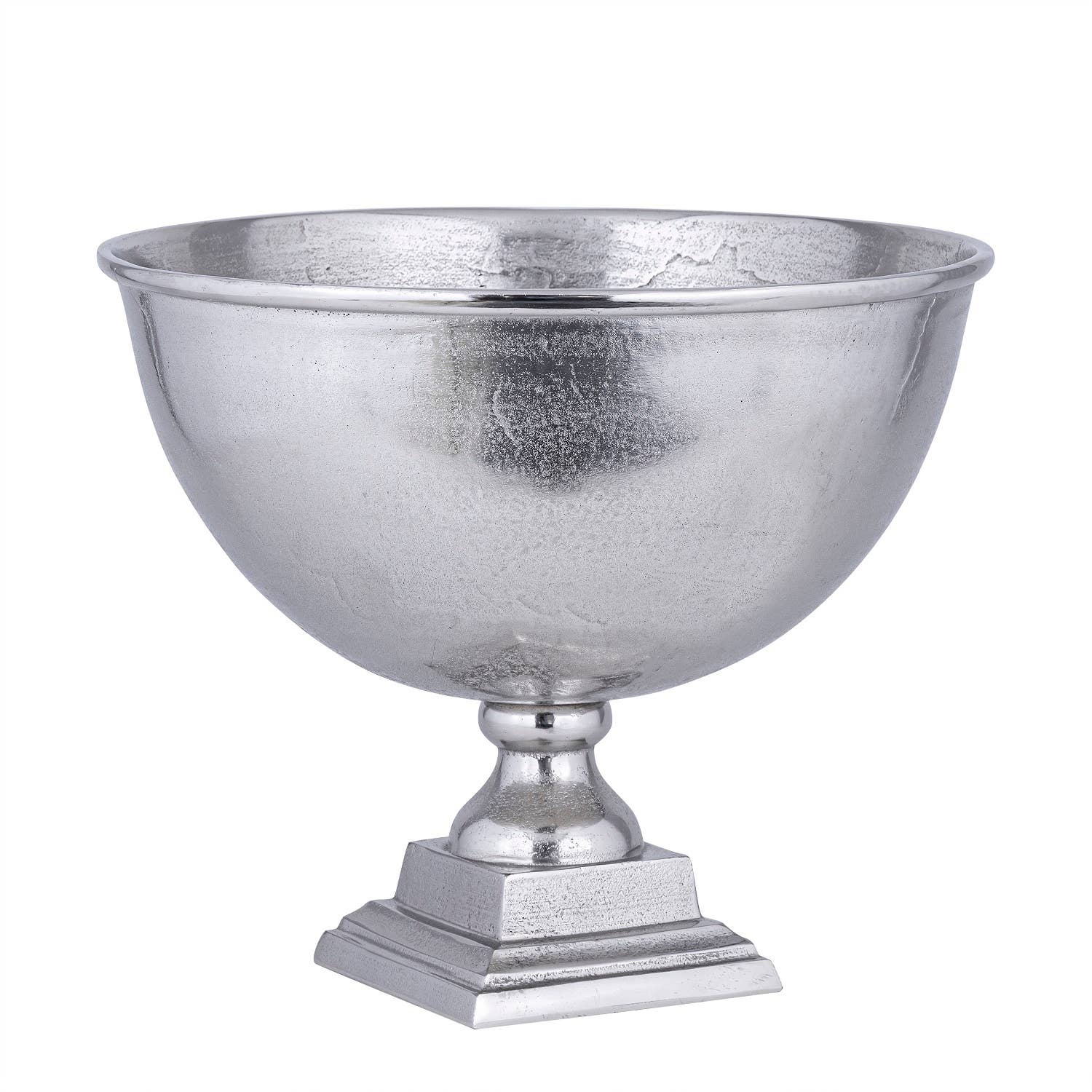 BIDKhome - Wholesale Wine Bucket - Raw Alum. Sq. Base Planter/Wine Cooler - RAW NICKEL2