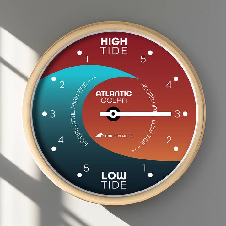 Tidal Timepieces - Wholesale Wall Clock - Solstice Crest Tide Clock0