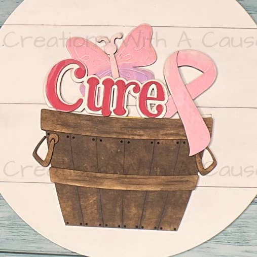 Inserção Intercambiável de Fita de "Cura" do Cancro - Flor/Maçã B por atacado de Creations With A Cause