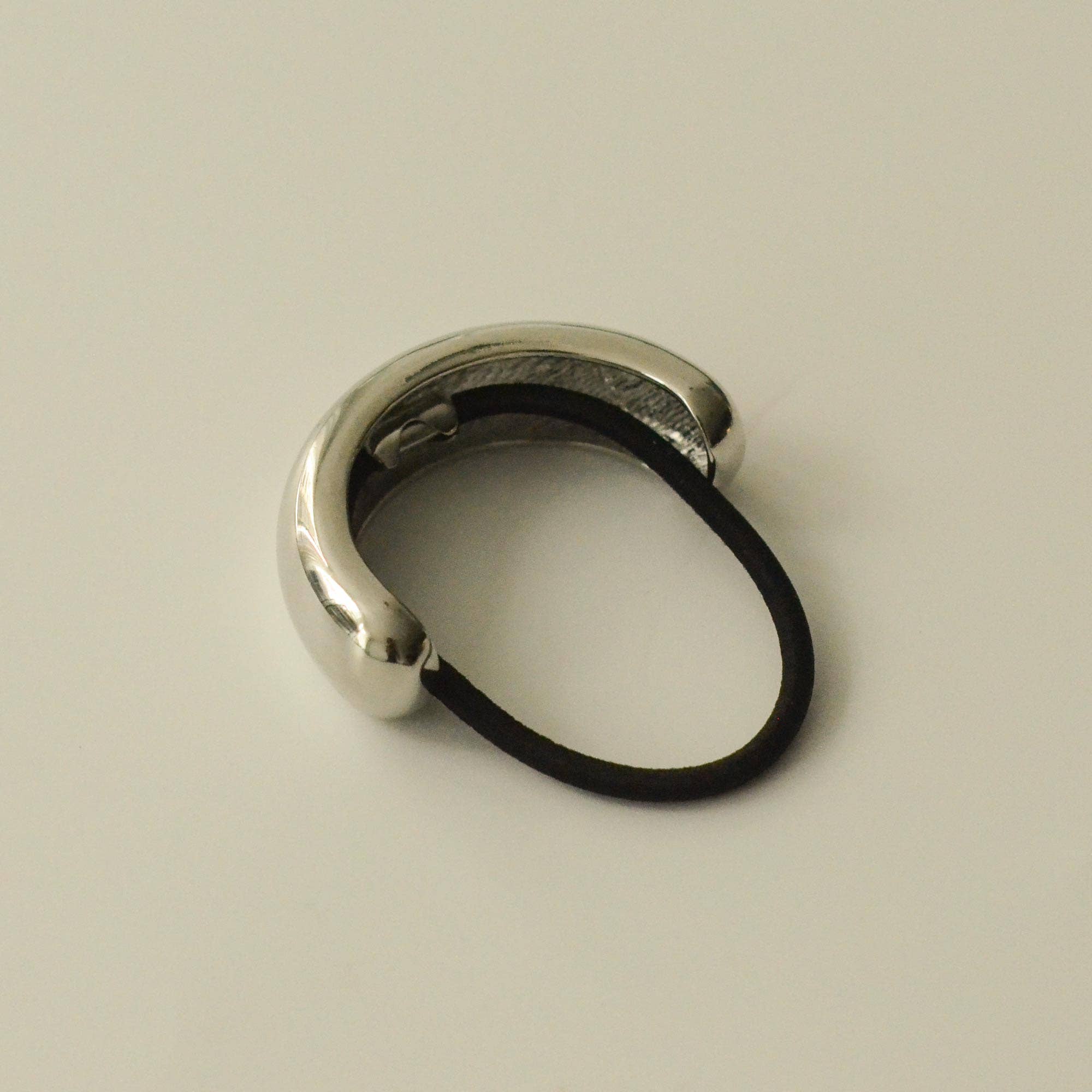nar'sha - Wholesale Hair Tie - Wide Metal Cuff Hair Tie | Silver1
