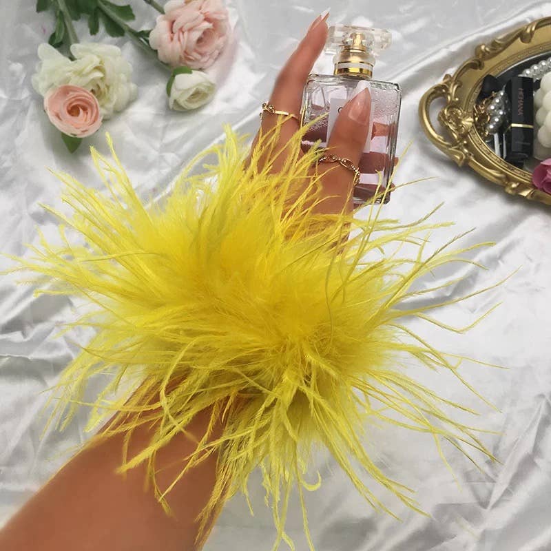 Feather Snap – wholesale Cuff bracelet – Feathersnap® ORIGINAL Ostrich Feather Cuff Bracelet Pair21