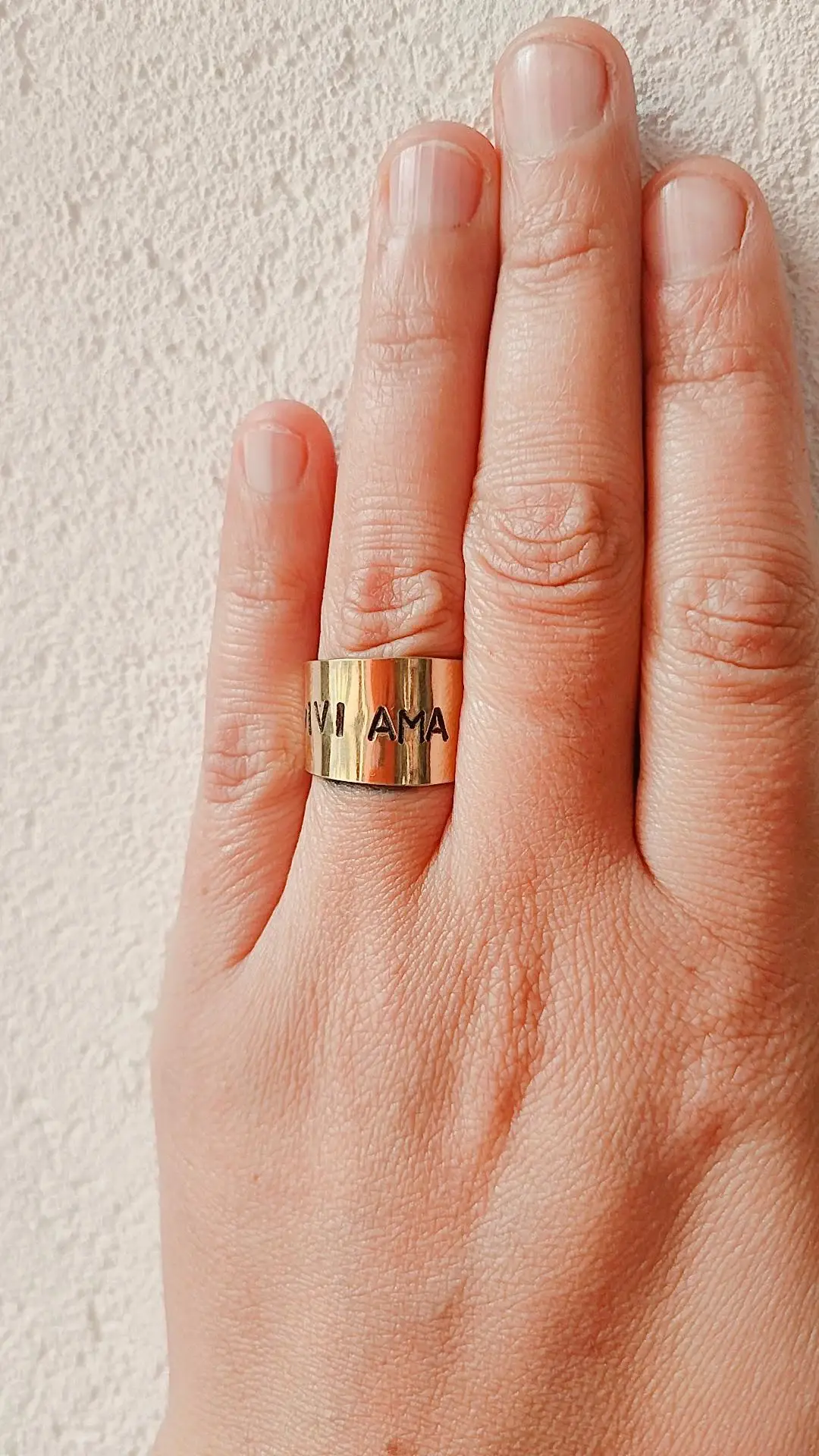 Loti jewels - Wholesale Band/Stacked Ring - MESSAGE RING IN BRASS WITH ENGRAVING10