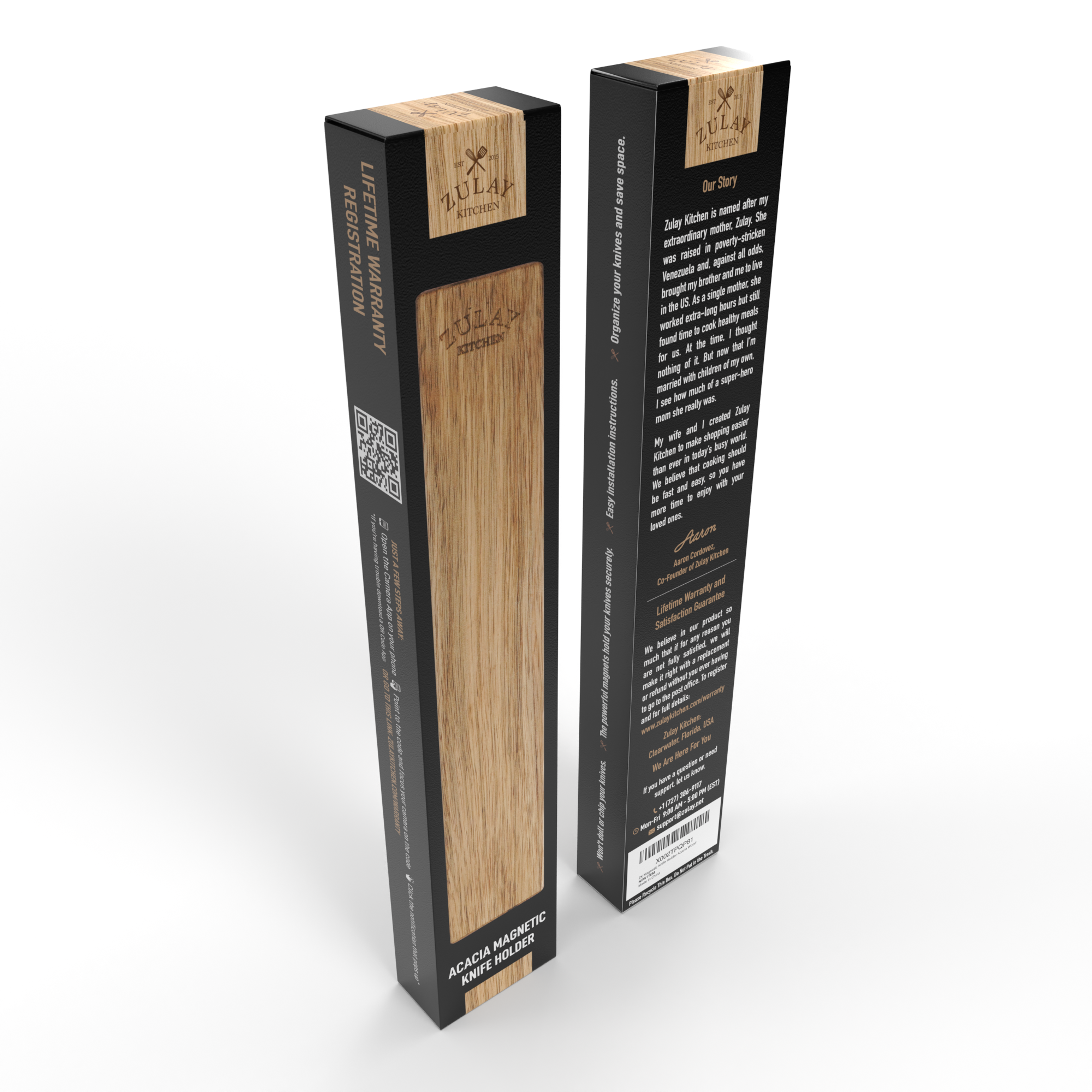 Zulay Kitchen - Vendita all'ingrosso Portacoltelli - Porta coltelli magnetico in legno con forte tenuta magnetica19