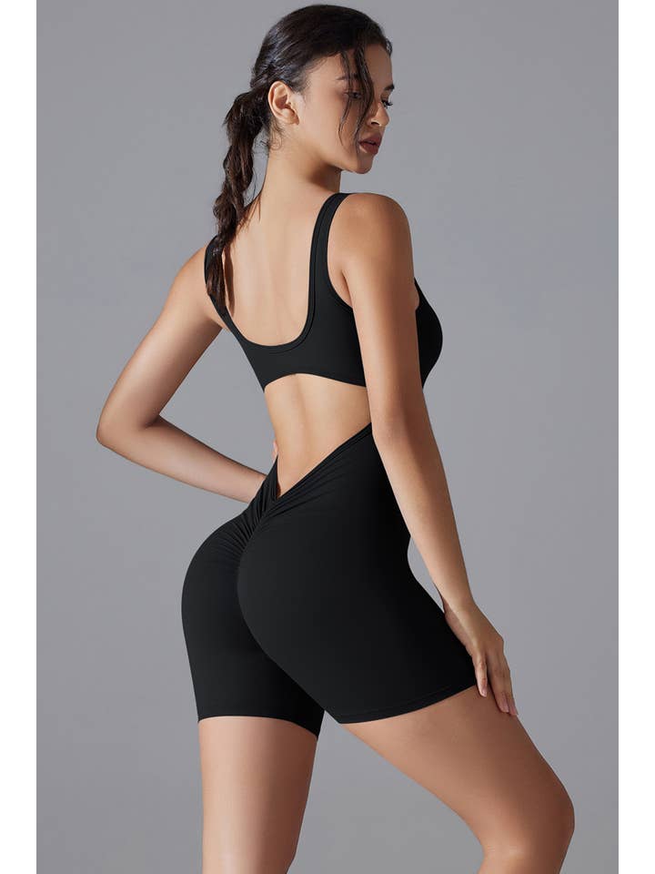 Color 5 - Wholesale Romper - Women's - Premium scrunch butt active wear work out yoga romper
