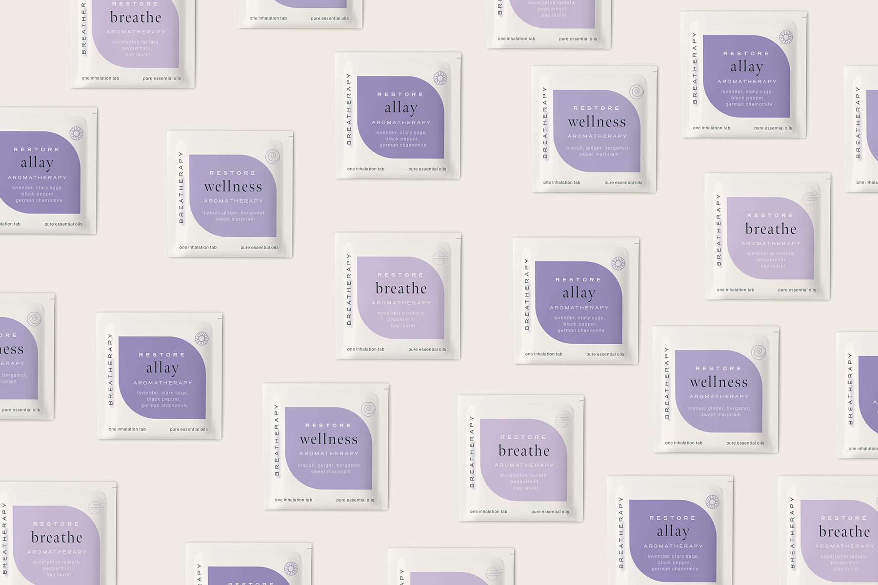 Breatherapy - Wholesale Aromatherapy Inhaler - RESTORE Aromatherapy Inhalation Patches Family10