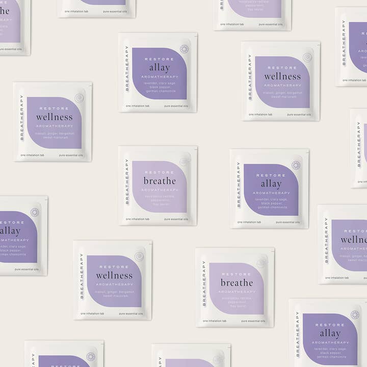 Breatherapy - Wholesale Aromatherapy Inhaler - RESTORE Aromatherapy Inhalation Patches Family10