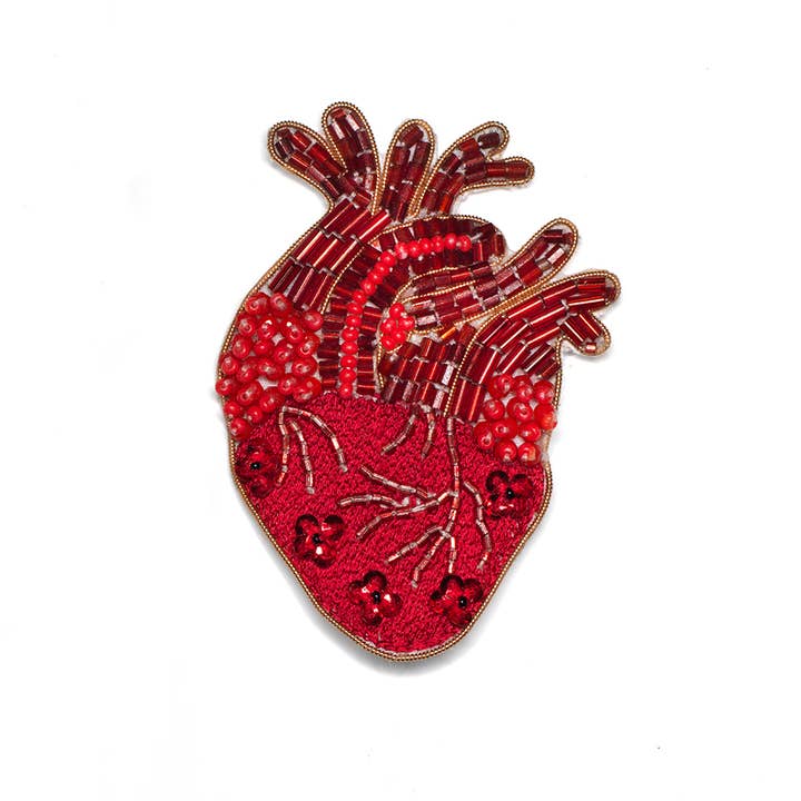 Hellen van Berkel HeartMadePrints - Wholesale Brooch - Heart brooch handmade