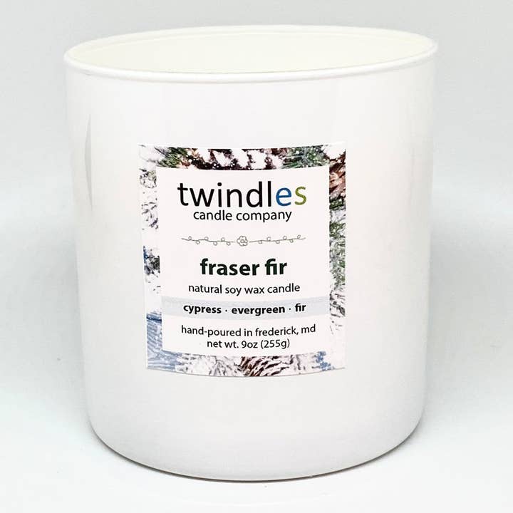 Fraser Fir Soy Candle | 9oz Handcrafted, Clean Burning for wholesale by twindles candle company