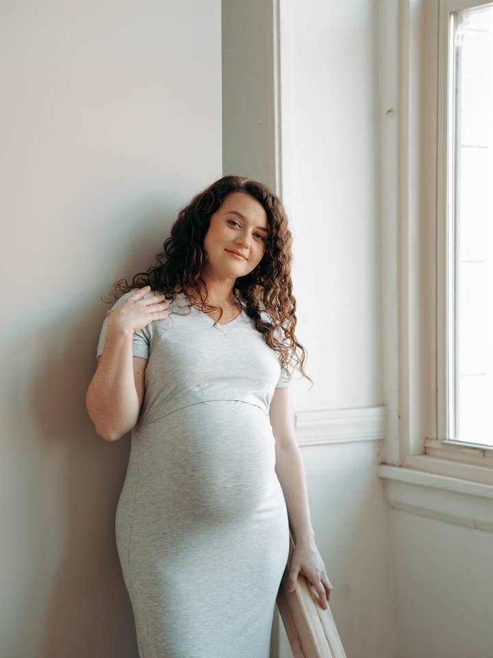 MLM Brand - Wholesale Nursing Dress - Maternity - Everyday Breastfeeding Dress - Navy3