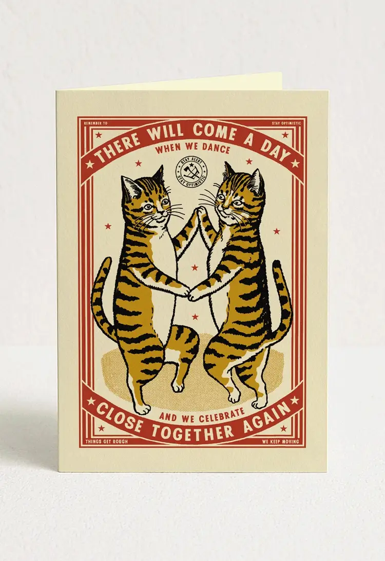 Cat Complicated Friendship Greeting Card Set for wholesale by Ravi Zupa Arts