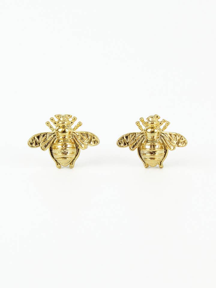SMALL BEE STUD EARRINGS for wholesale by My Doris