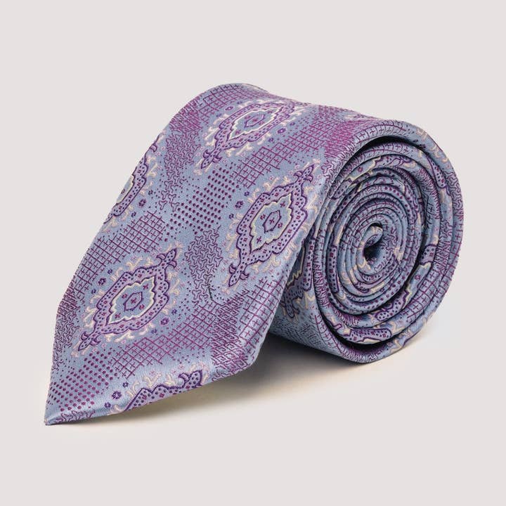 De Barene Zijden Stropdas | 100% Zijde | Lila voor wholesale door Steven Land