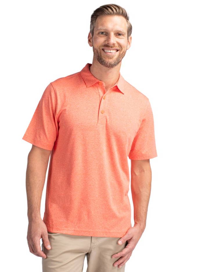 Cutter & Buck Forge Heathered Stretch Mens Polo for wholesale by Cutter & Buck