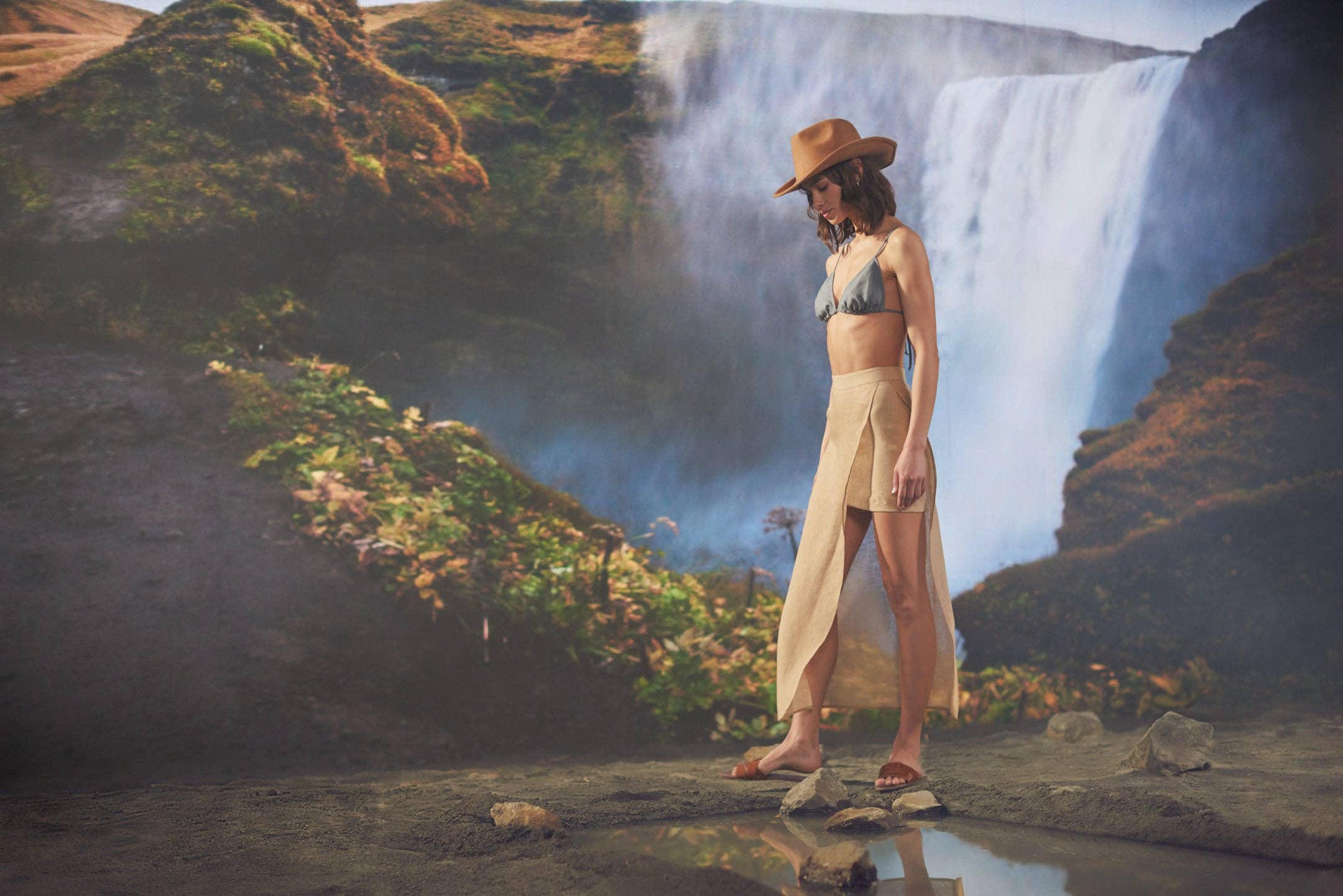 Sable Jupe en lin Reminiscence en vente sur Faire6