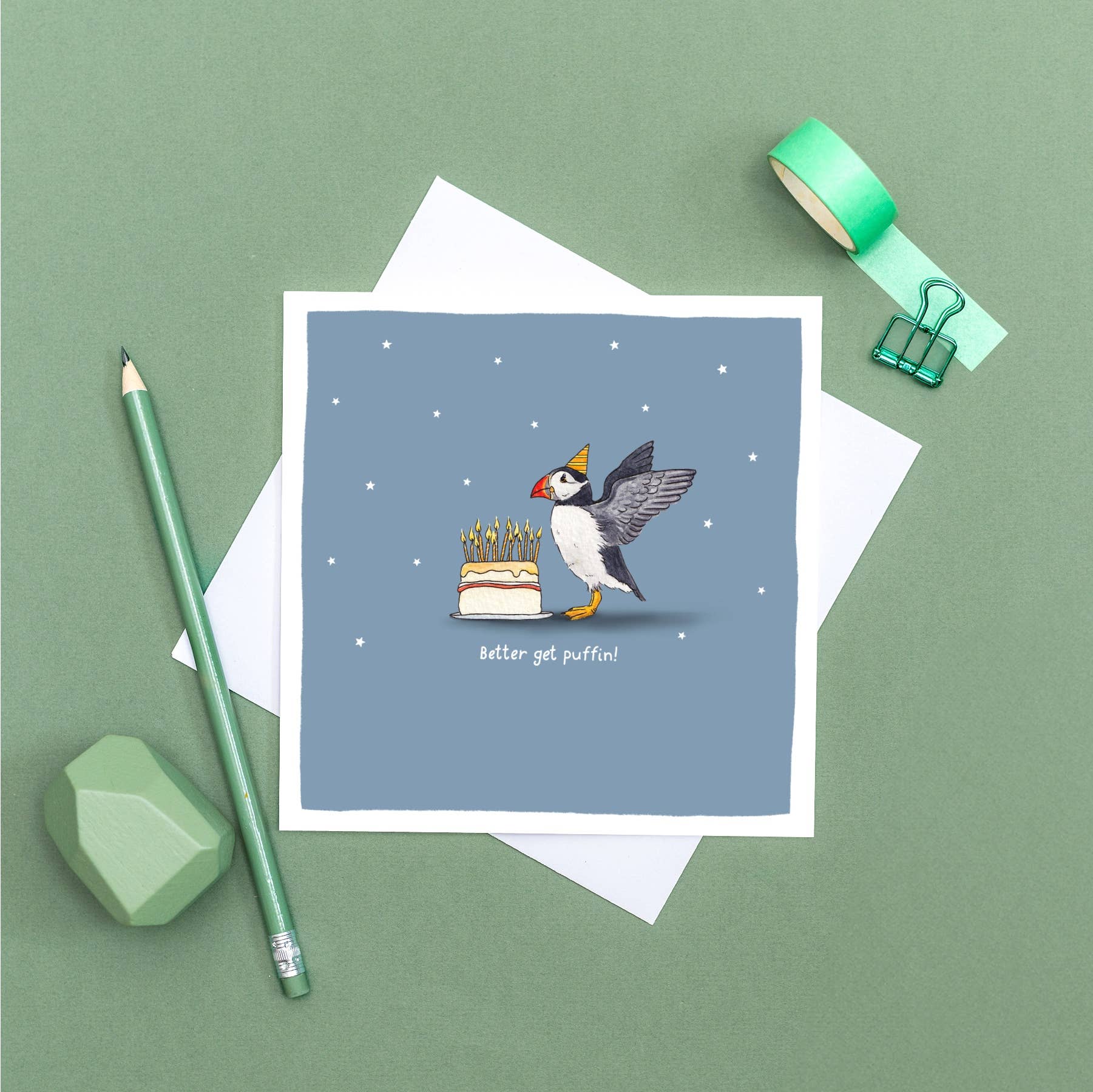 Wild Lines - Wholesale Birthday Card - Better Get Puffin! // Funny Puffin Birthday Card, Bird Cards5