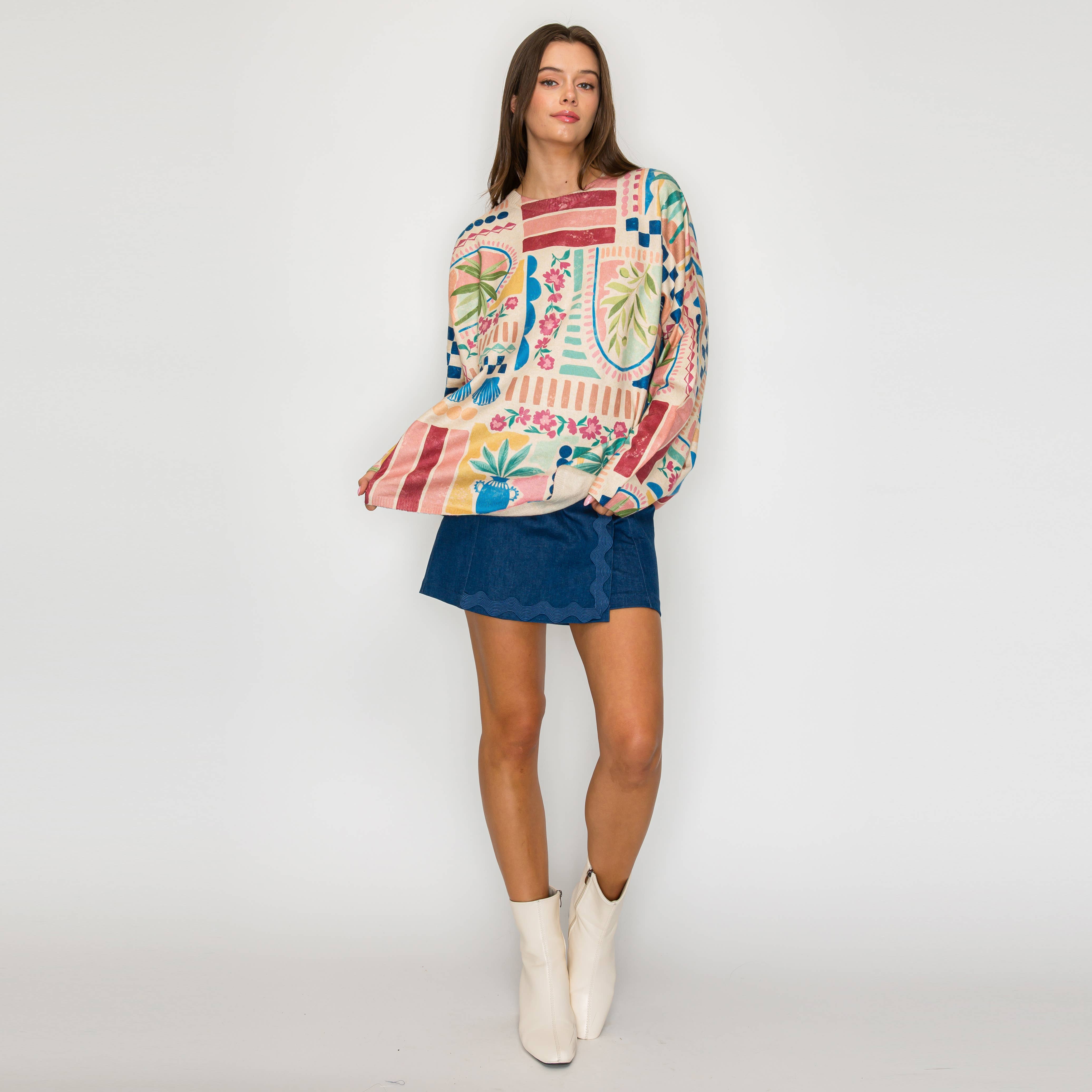 LoveWednesday – wholesale Pullovertröja - Dam – Amelie Love Tröja - LWSW12212