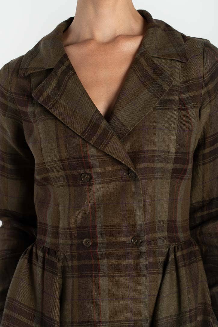 Son de Flor - Venta al por mayor Vestido - Mujer - Enola – Vestido Midi de Lino a Medida con Cuello con Muesca20