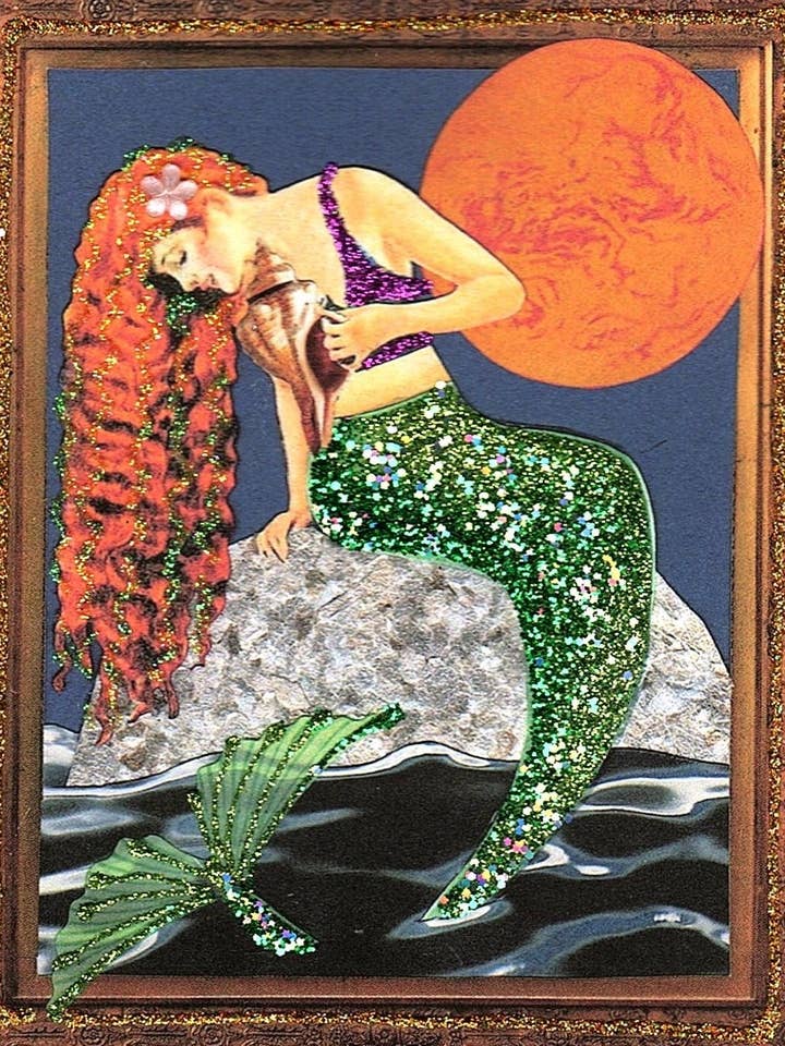 Rödhårig sjöjungfrukort, rött hår sjöjungfrukort för wholesale av Erica DiPaolo Designs