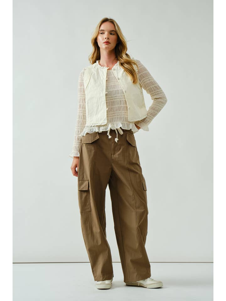 Aaron & Amber - Wholesale Pants - Women's - AJP5383 CARGO SEMI BARREL PANTS13