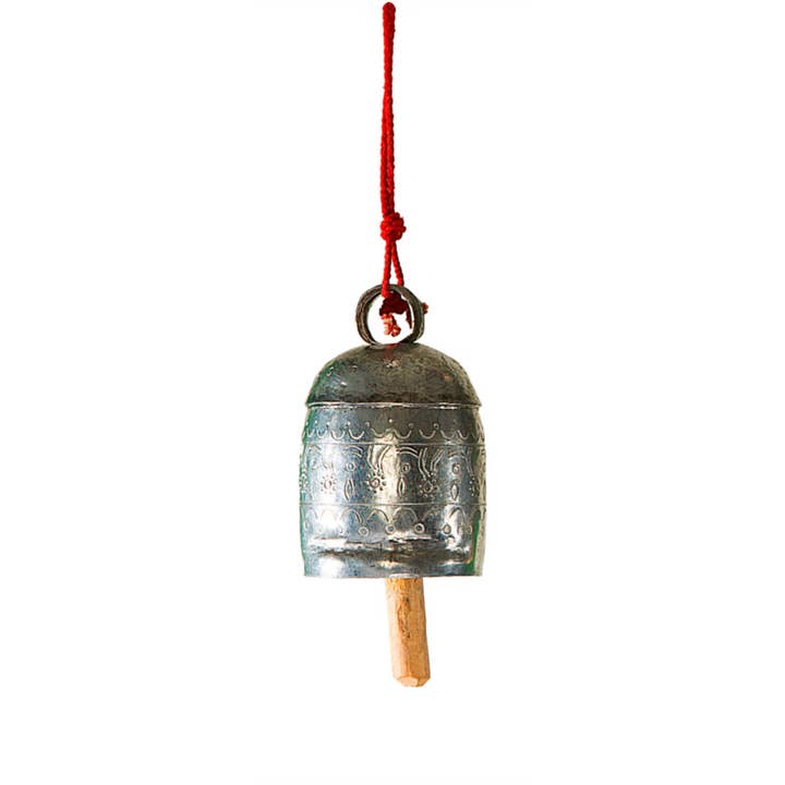 Moksha Imports - Wholesale Bell - Nickel Plated Engraved Bells (Min.3) (6")