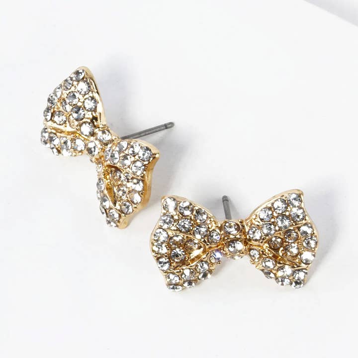 Sensibling Corp. - Wholesale Stud/Post Earrings - Crystal Rhinestone Bow Stud Earrings28