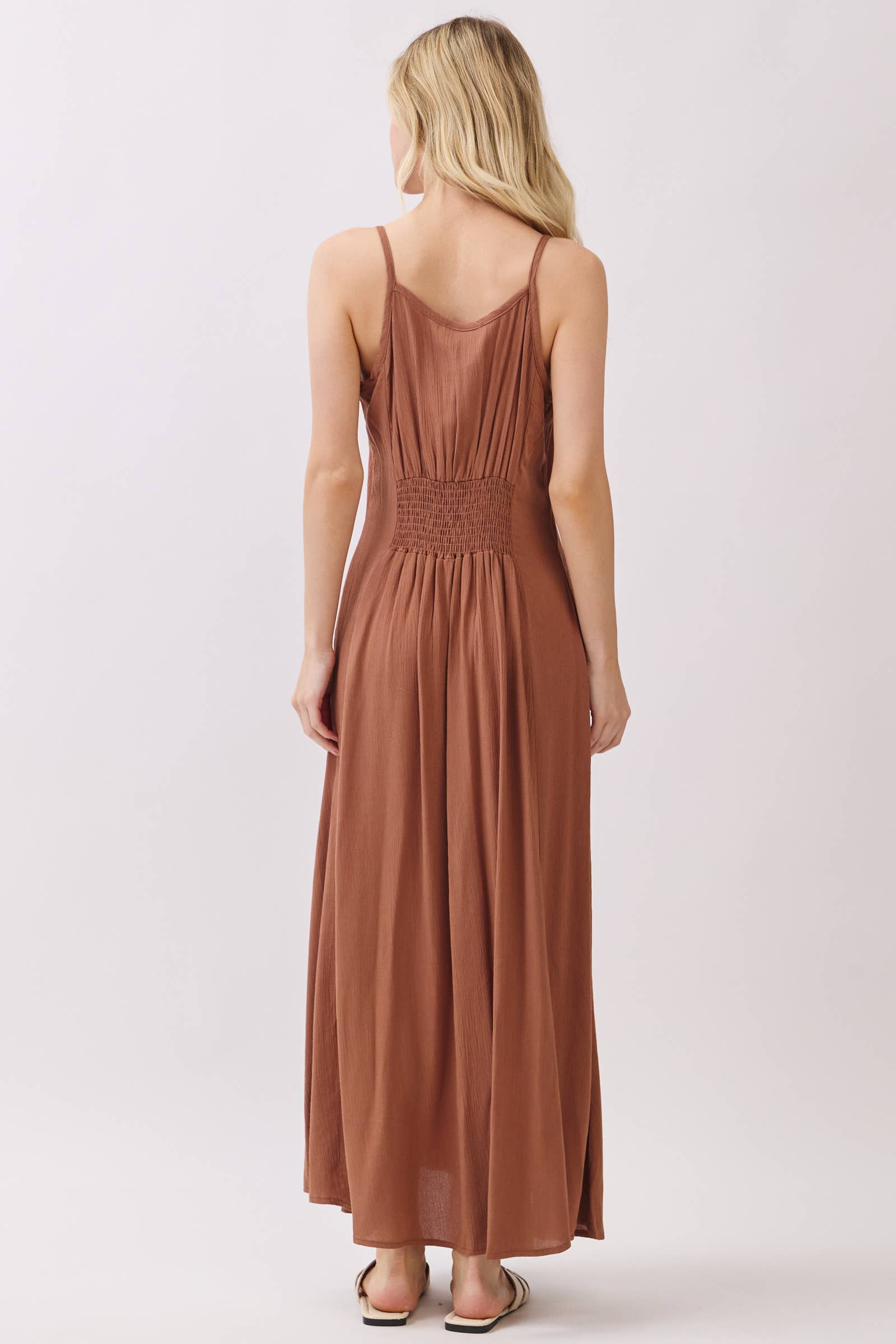 Final Touch - Vente Robe – femme - Robe fluide en mousseline épaisse avec boutons contrastants - ND40209-HV37