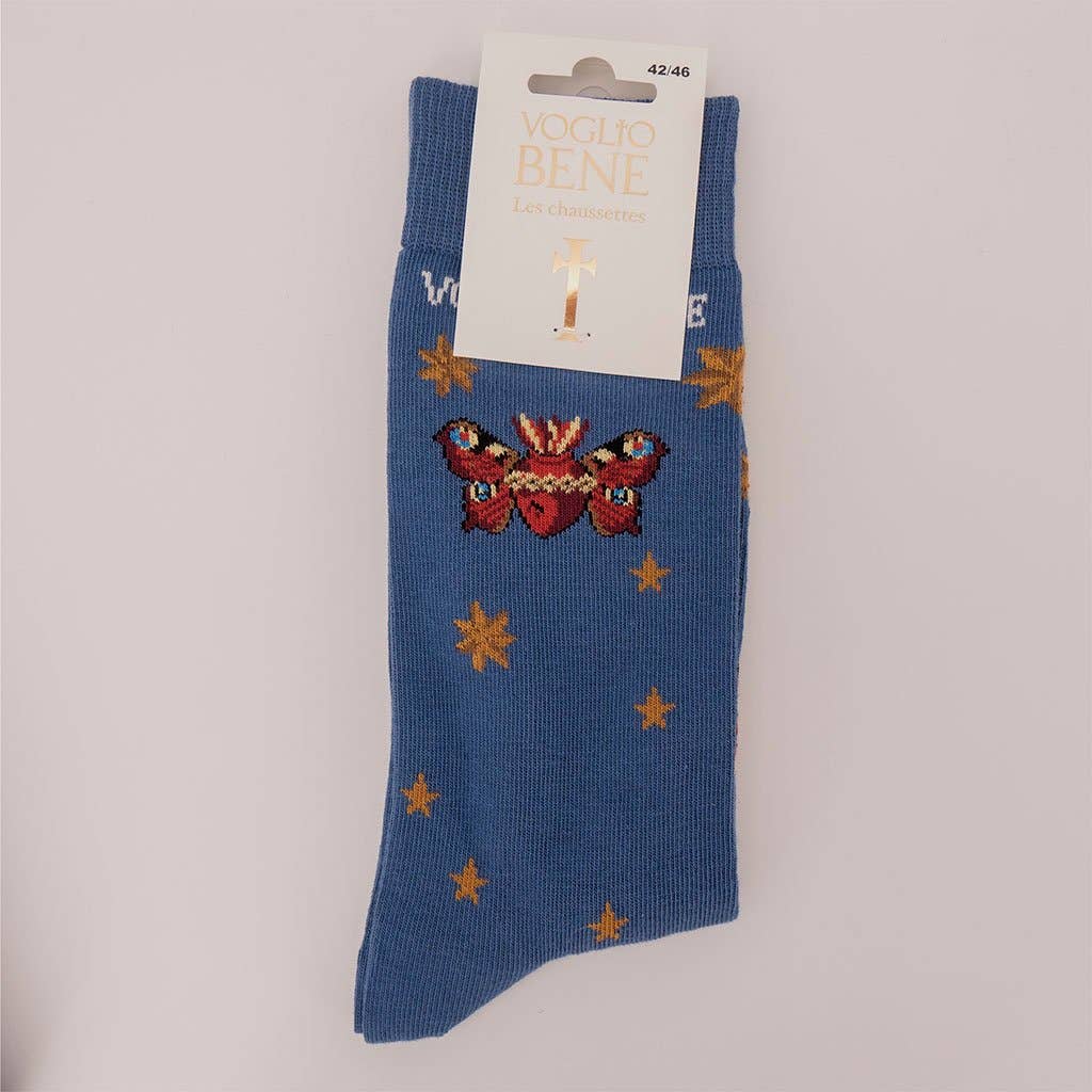 Voglio Bene - Vente Chaussettes – unisexe - CHAUSSETTES PAPILLON SACRE 42/461