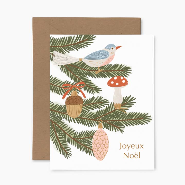 Papier Fleuri Co. - Wholesale Season's Greetings Card - Ornements "Joyeux Noël" | Greeting Card0