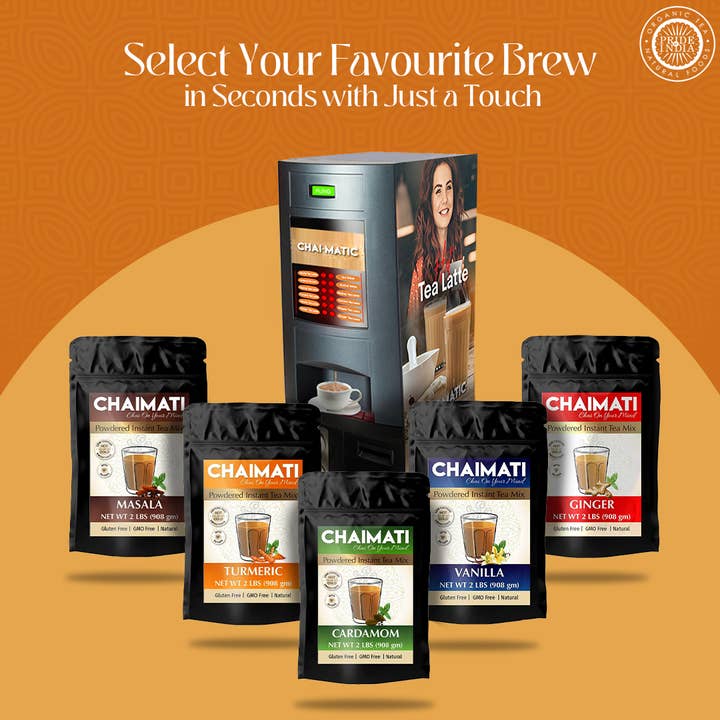 PRIDE INDIA BRANDS - Wholesale Coffee Machine - Chaimatic Instant 4 in 1 Hot-Iced Chai & Coffee Machine 5